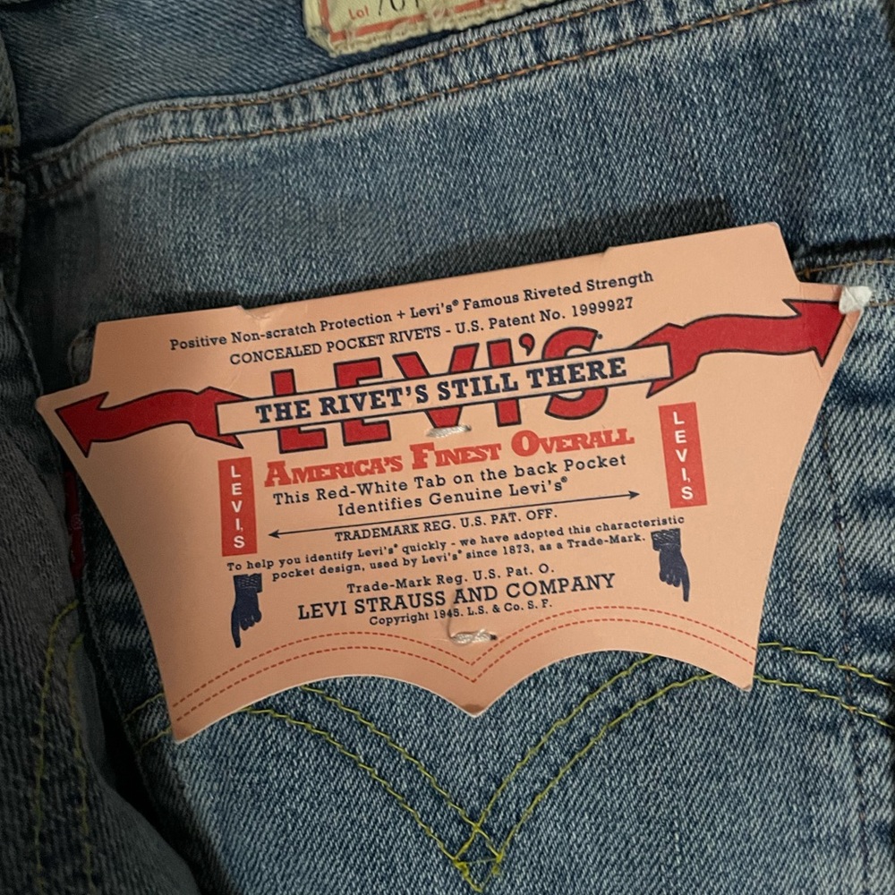LEVI’S 1950’s Vintage Clothing 701 Jeans NWT Sz 29 Teen Doll - Picture 13 of 15